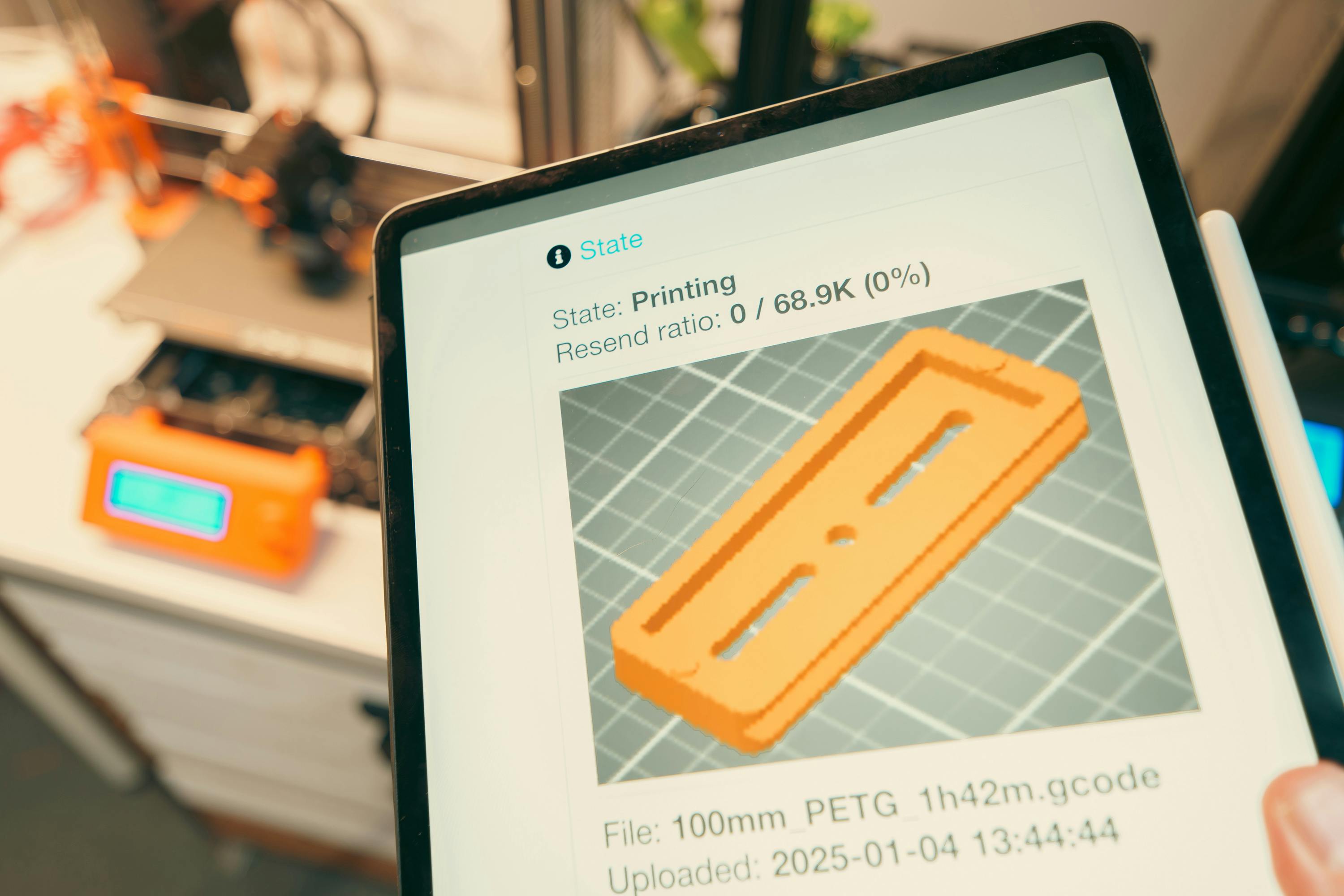 Peça técnica em impressão 3D